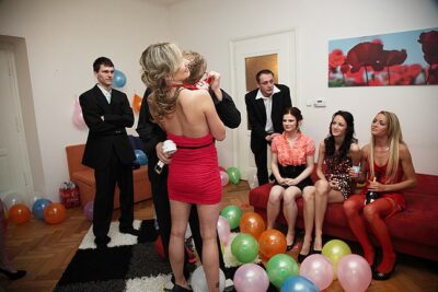Sexy fucking girls at a B-day party